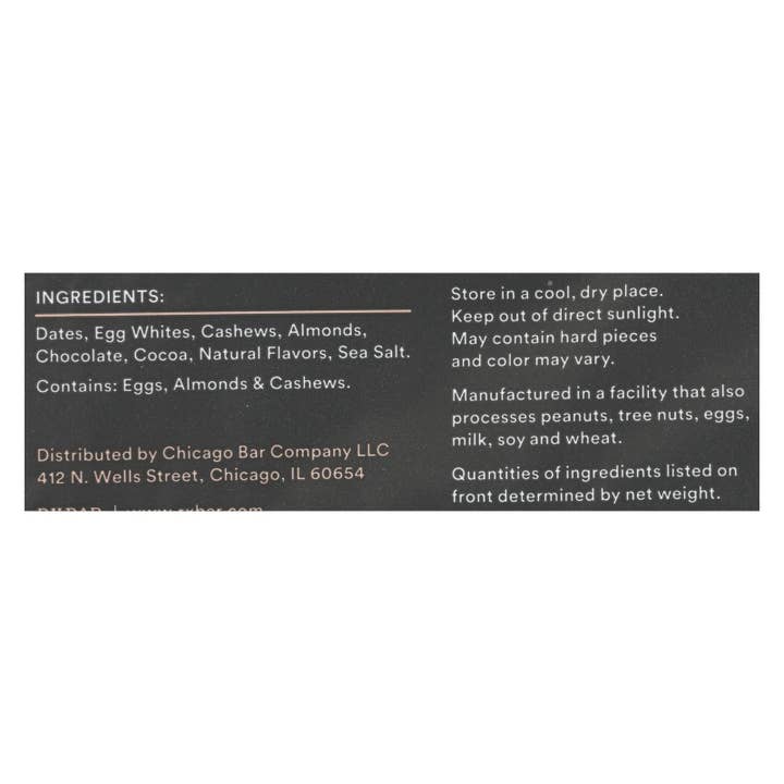 Ware Spark - Wholesale Snack Bar - Rxbar - Protein Bar - Chocolate Sea Salt - Case Of 12 - 1.83 Oz.1