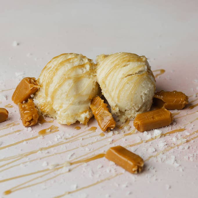 Salted Caramel for wholesale by Cookie Dough Bliss & Creamery