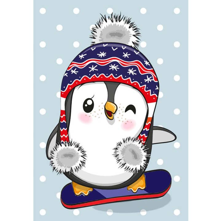 Diamond Painting Kit Christmas Hat Penguin DE7083 for wholesale by RTO&Collection D'Art (RTO Baltic OU)