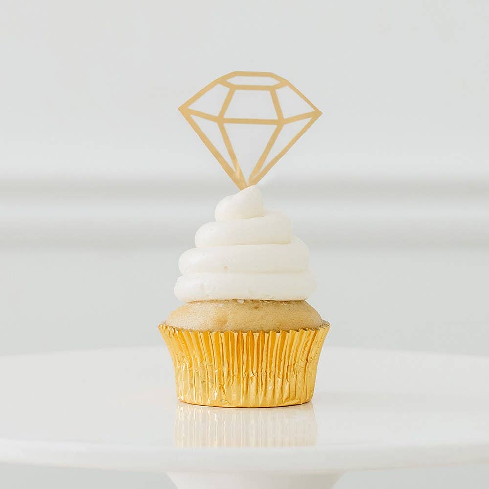 Weddingstar Inc. - Wholesale Cake/Cupcake Topper - Paper Cupcake Topper Picks - Diamond - Set Of 123