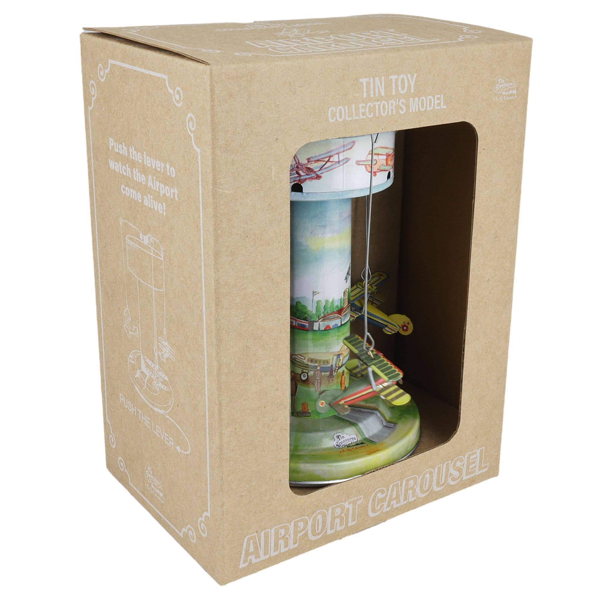 Tribal Trade GmbH - Vente Jouet classique – enfant - Carrousel en étain pour avions, aéroport3
