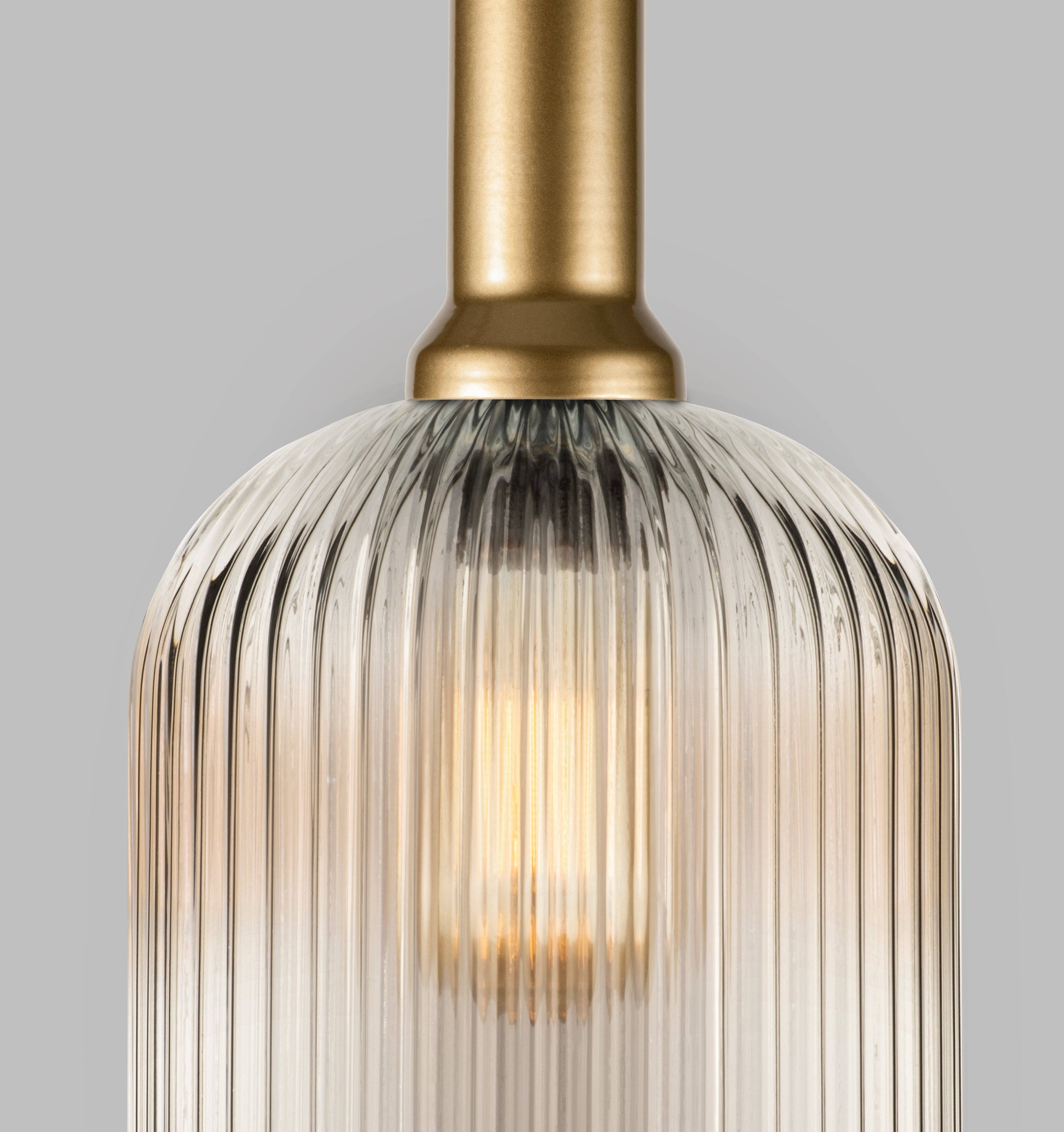 Eclipse Lighting - Wholesale Chandelier/Hanging Light - Linear Canopy Ribbed Glass Clear Multi Pendant Lighting Staircase, Custom Ribbed Glass Pendant Lighting, Multi Lighting for Stairwell Long Chandelier9