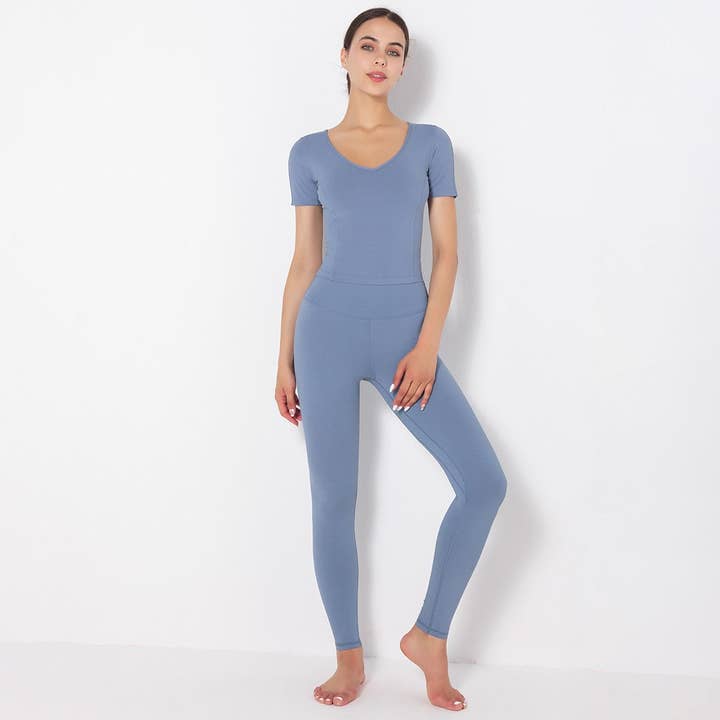 Active by Anna-Kaci - Wholesale Activewear Set - Women's - Side to Side Sculpting Set (two-piece set)10