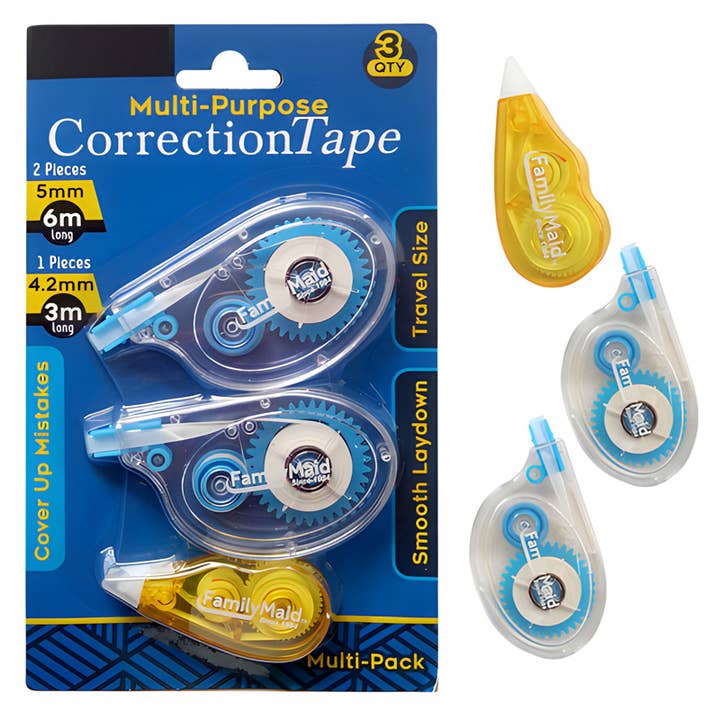 Deluxe Import Trading - Wholesale Eraser - 3pk Correction Tape