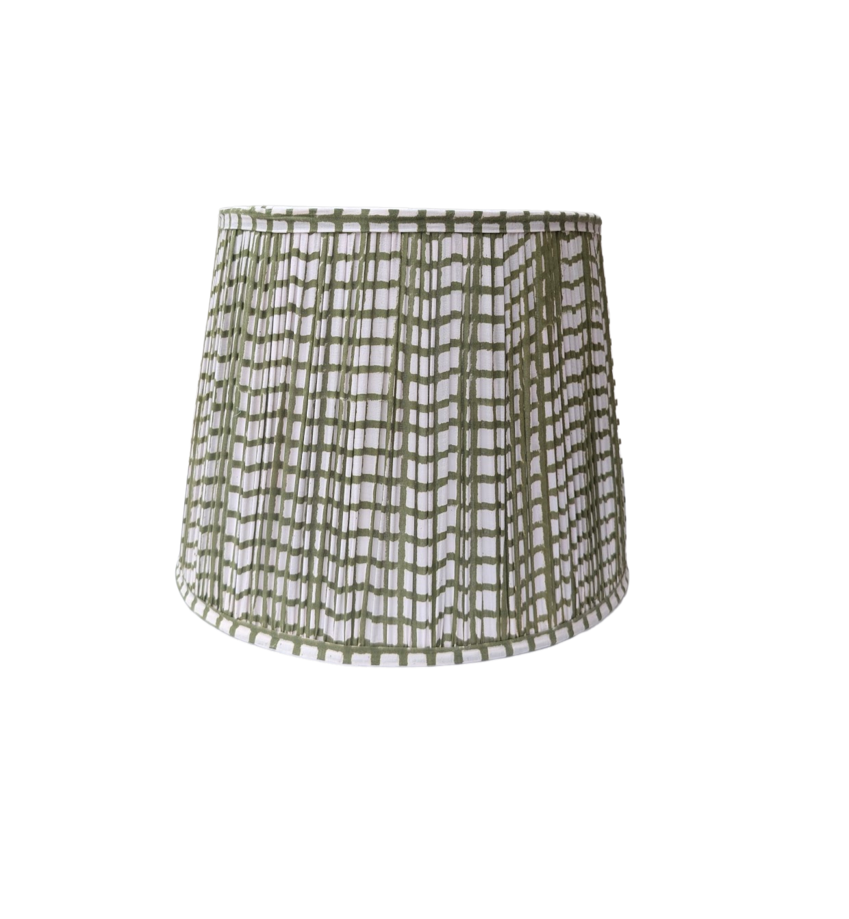 LNH EDIT - Venta al por mayor Mamparas - Pantalla de lámpara plisada verde con diseño de rejilla Empire4