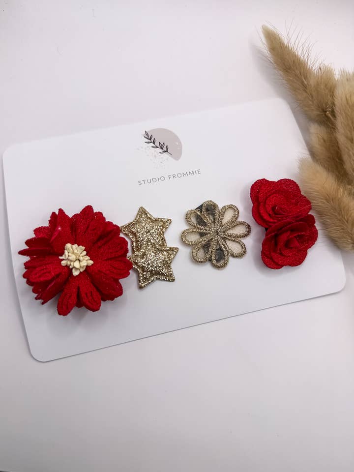 Set of non-slip Christmas hair clips - 1 for wholesale by Studio Frommie