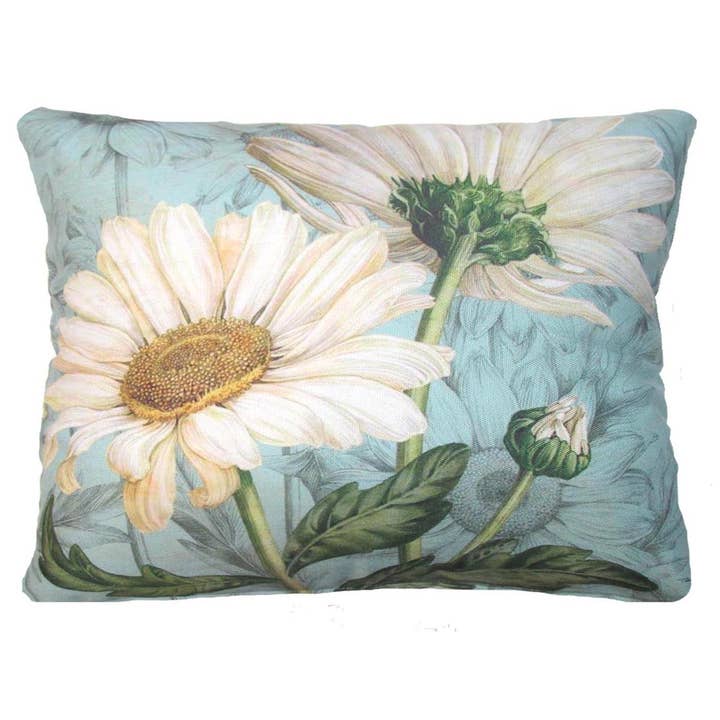 Pillow - Daisies White - indoor / outdoor cushion for wholesale by Magnolia Casual