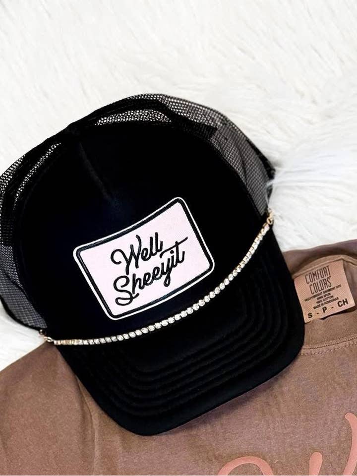 Well Sheeyit Trucker w/ chain for wholesale by Hart and Hollow