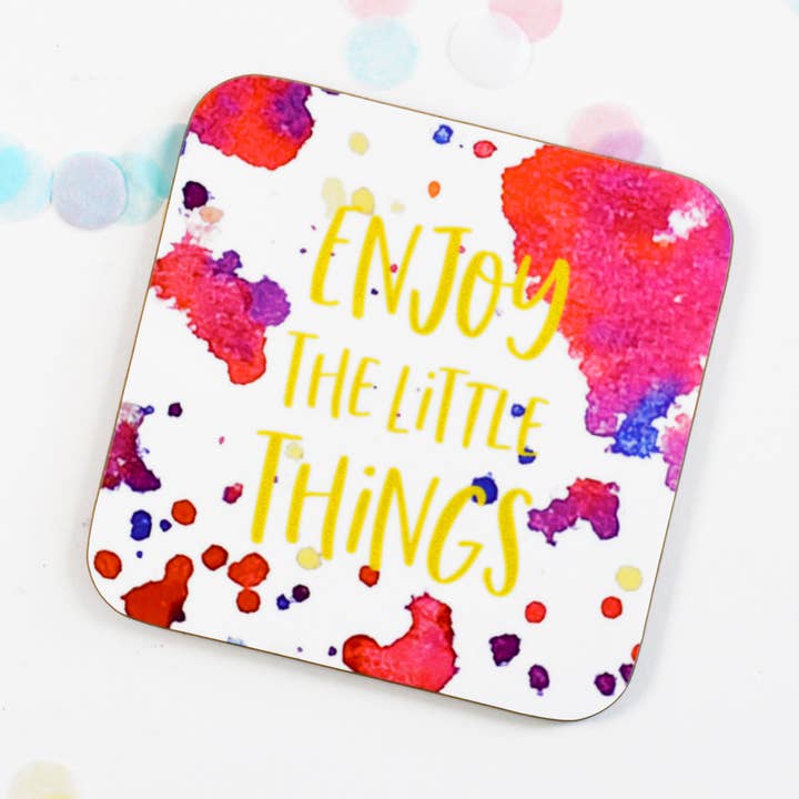 Altered Chic - Wholesale Coasters - Enjoy The Little Things Motivational Coaster0
