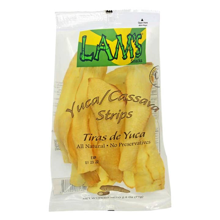 Lam's Yuca Cassava Strips Chips de légumes et de plantain 2,5oz 71g pour la vente par SaniLLC