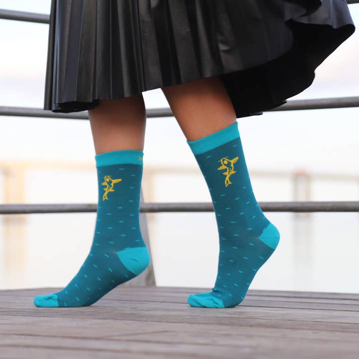 Koi, Bambu strumpor, blå, Storlek M för wholesale av The Ugly Duck