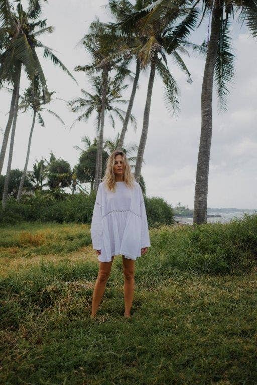 Isla Sol - Venta al por mayor Vestido - Mujer - Vestido de sol - Bird of Paradise - Blanco1