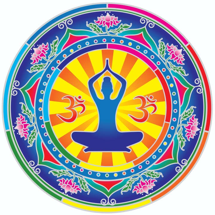 Mandala Sunseal Yoga Spirit pour la vente par Illumination Mandalas