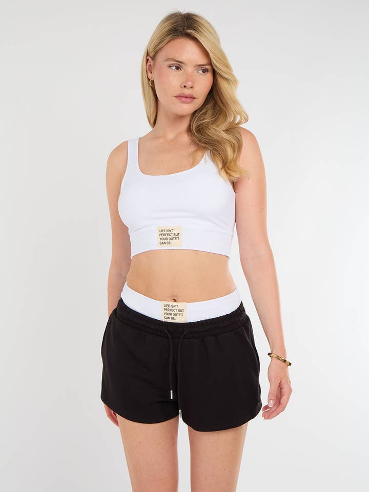 Ribbed Sports Bralet & Shorts Co-ord for wholesale by AX Labels