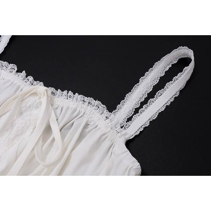 Sweetkama - Wholesale Dress – Women's - Sweetkama Bowknot Low Chest Girdling Lace Halter Dress9