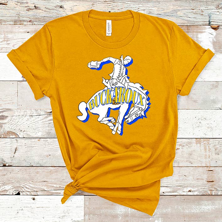 Pink House On River Road - Wholesale Screen Printed T-Shirt - Women's - Buckaroux (McNeese State University) Game Day Graphic Tee1