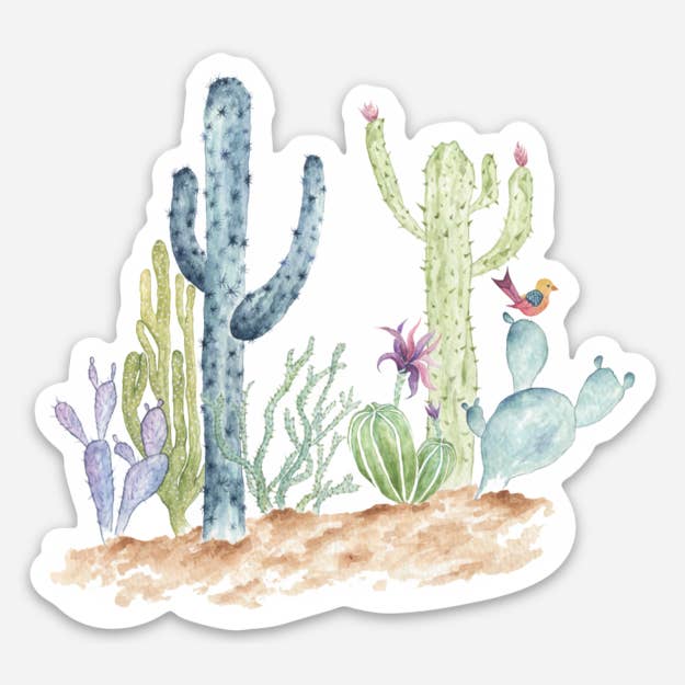 Saguaro Cactus Sticker for wholesale by Jess Vartanian Illustration & Design