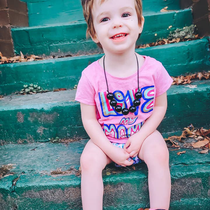 Black Bubblegum Necklace for wholesale by Daffodils & Aster Co.