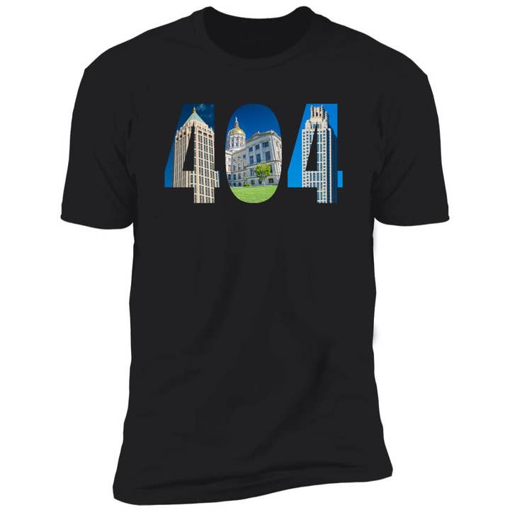 Atlanta 404 Landmarks Premium Unisex T-shirt for wholesale by VivaCity Gear