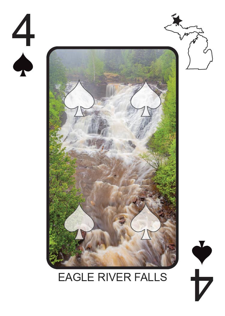Phil Stagg Photography - Wholesale Playing Cards - WATERFALLS OF MICHIGAN - Playing Cards - Euchre Friendly5