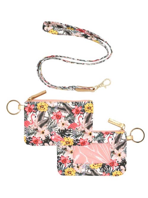 Al Flamingo Lot de 6 porte-monnaie et lanière amovible Blanc pour la vente par Apparel Candy