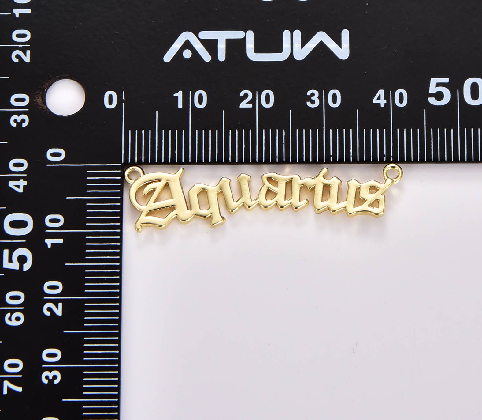 Beads Creation – wholesale Individual charm/pendant – Old English Font Astrology Zodiac Charms Connector, CN4391