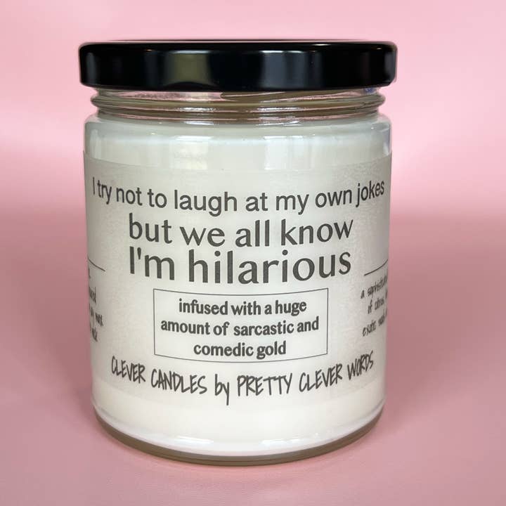 Pretty Clever Words - Vente Bougie en bocal - Bougie Vanilla Lime Clever de 9 oz, nous savons tous que je suis hilarante5