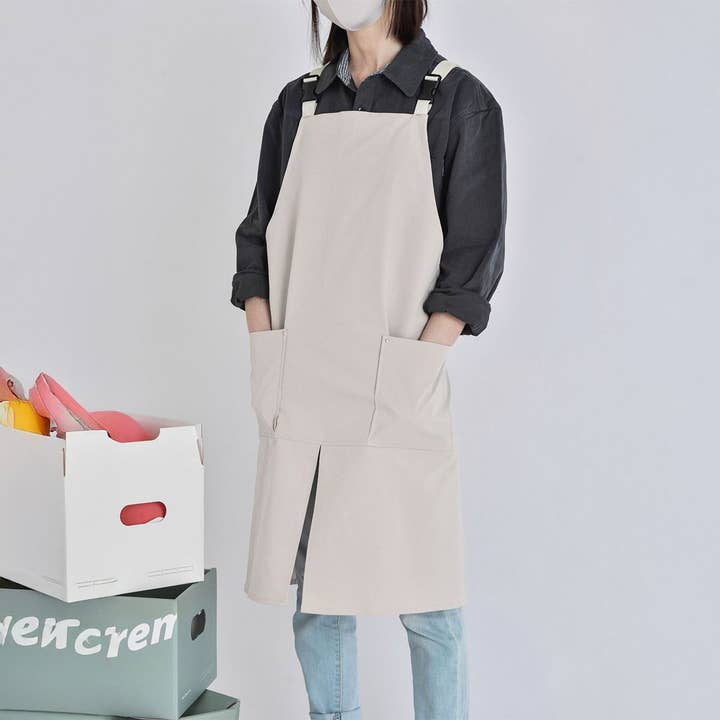 ACCITY - Wholesale Apron - Cafe Restaurant Canvas Apron with pockets_CWMM3294