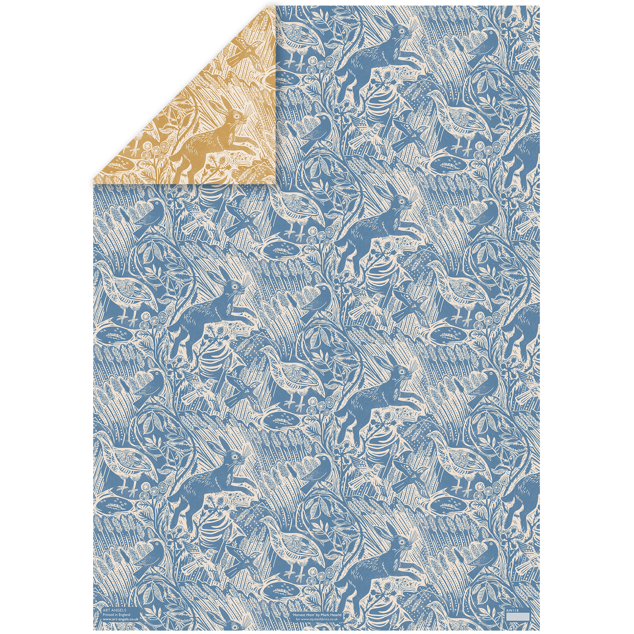 Art Angels – Großhandel Geschenkpapier in Bögen – Erntehasen-Wrap2