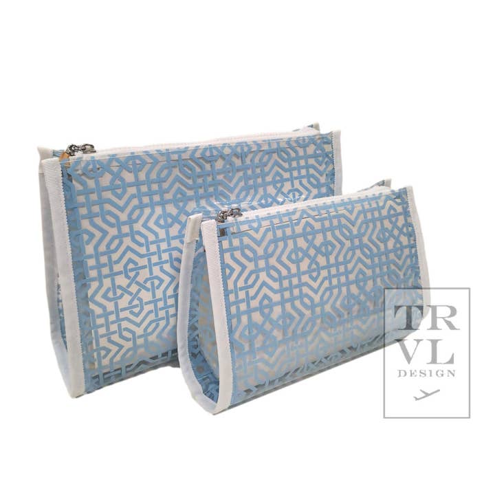 TRVL Design - Wholesale Pouch - Women's - Lattice Bundle Set - Seaspray Clear