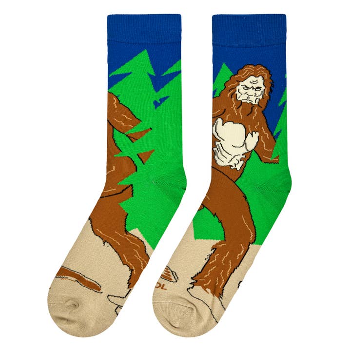 Sasquatch - Mens Crew Folded for wholesale by Cool Socks