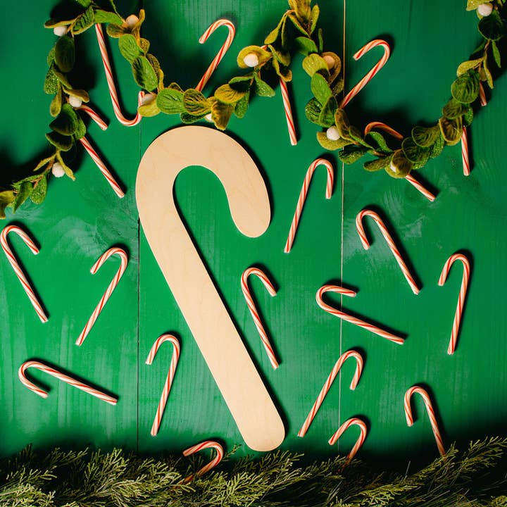 Woodpeckers Crafts - Wholesale Cutouts - Wood Candy Cane Cutout