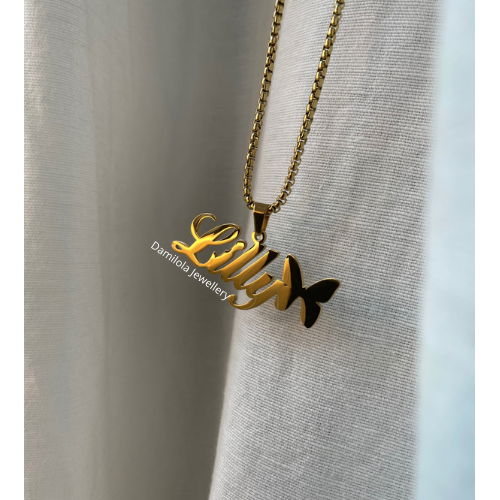 Damilola Jewellery – wholesale Pendant/charm necklace – Custom Name ‘Latoya’ Necklace - With/Without Symbol3