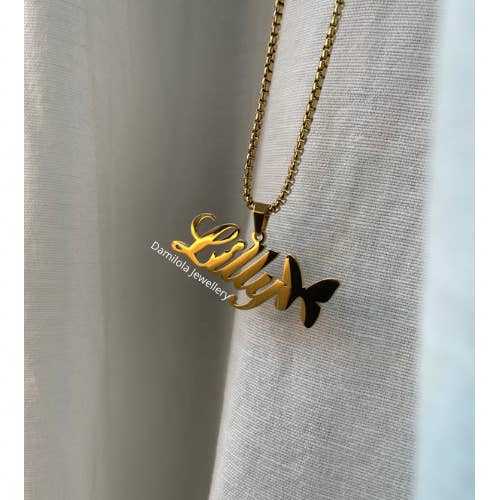 Damilola Jewellery – wholesale Pendant/charm necklace – Custom Name ‘Latoya’ Necklace - With/Without Symbol3