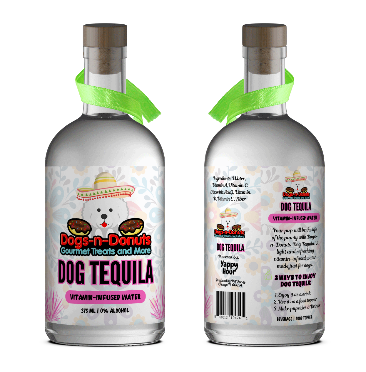 Yappy Hour - Wholesale Pet Treats - Dog - Private Label Dog Liquor 375mL | 12ct | Assorted Options2