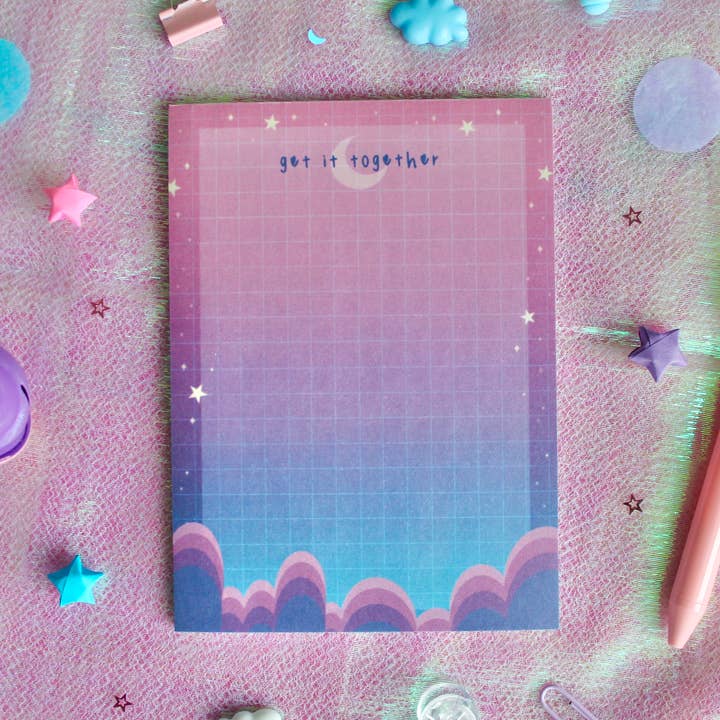 Galloree Designs LLC - Wholesale Notepad - Celestial Notepad, Cute Memo Notepad, Cute Stationery