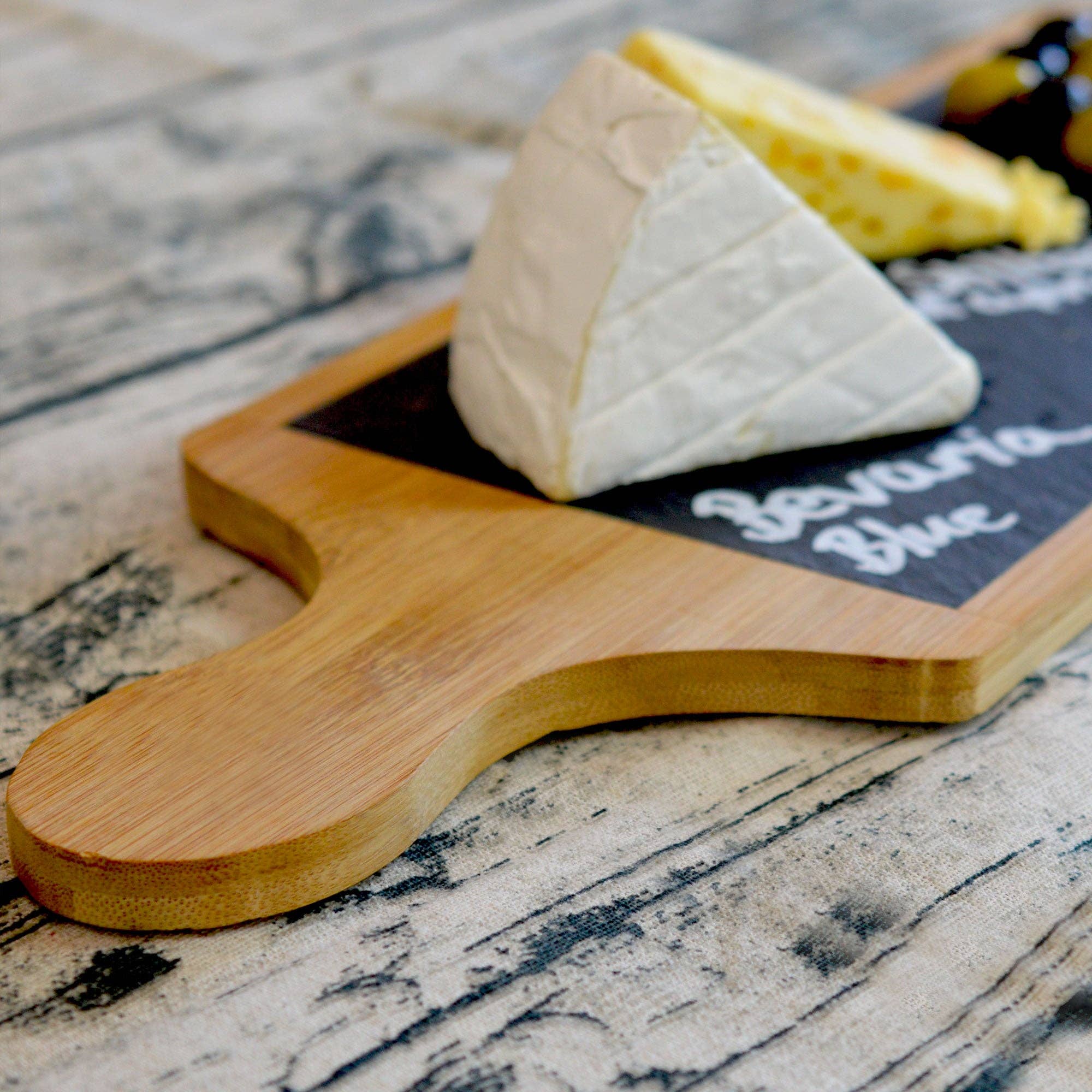 Rinkit Ltd - Venta al por mayor Bandeja de servir - Tabla para servir de pizarra y bambú Argon Tableware3