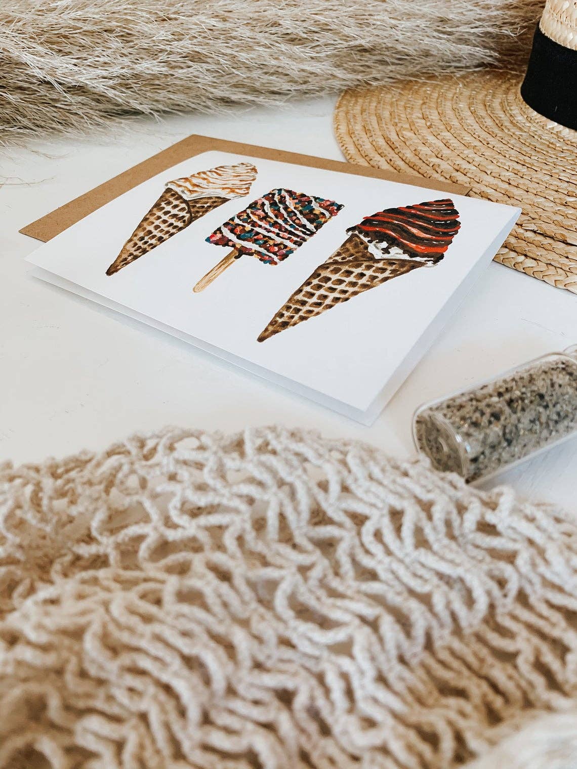 MacaelaMade – wholesale Everyday greeting card – Ice Cream Waffle Cone Card1