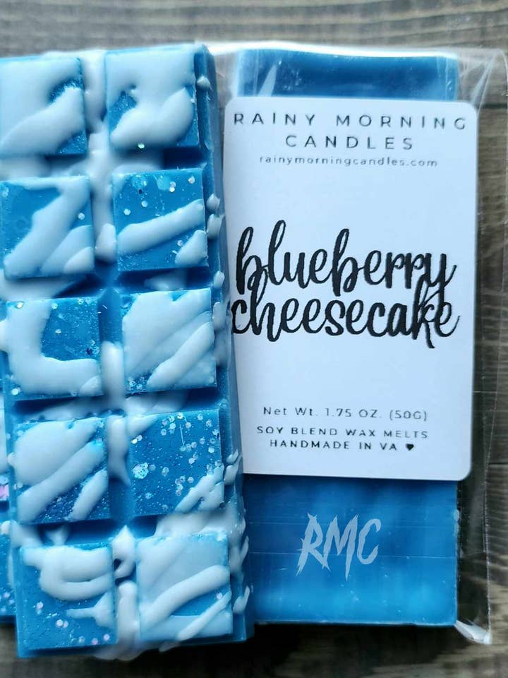 Blueberry Cheesecake Snap Bar Wax Melts for wholesale by Rainy Morning Candles