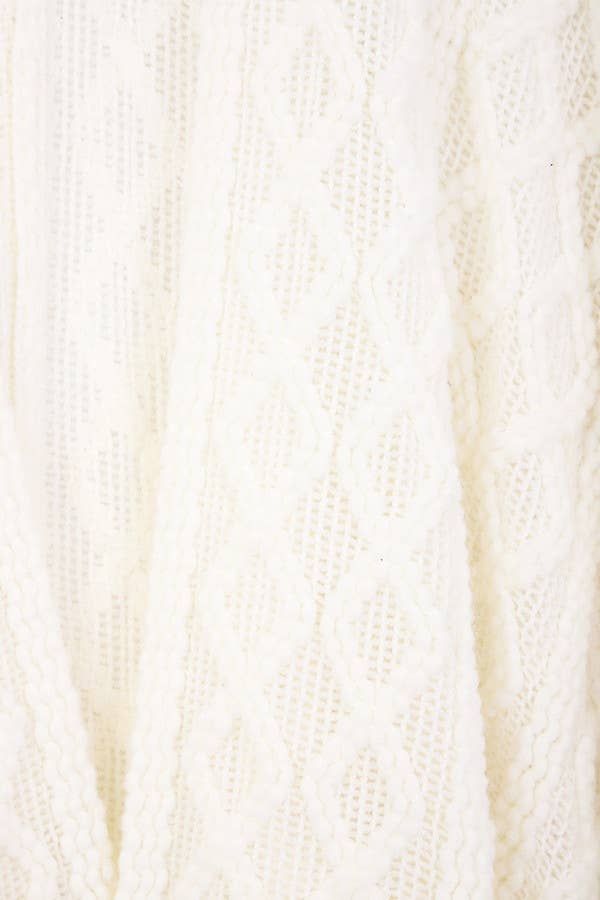 SAACHI - Venta al por mayor Kimono - Mujer - Ruana con Flecos de Cable8