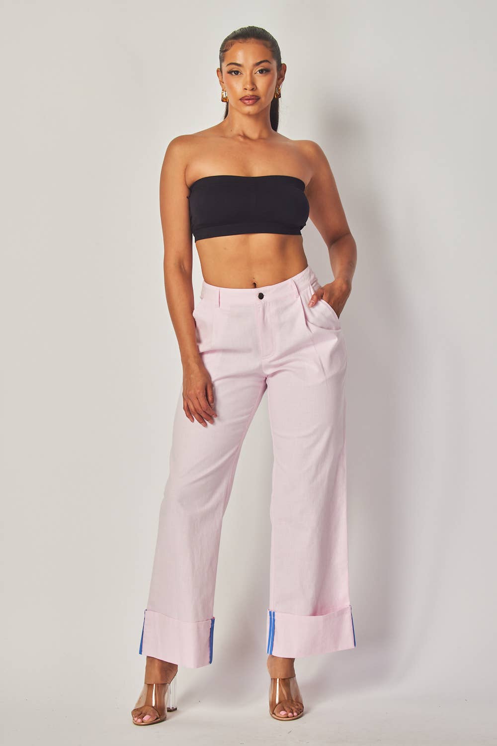 Hot & Delicious - Wholesale Broek - Dames - Jaylene Hem Manchet Broek (HDP32961)14