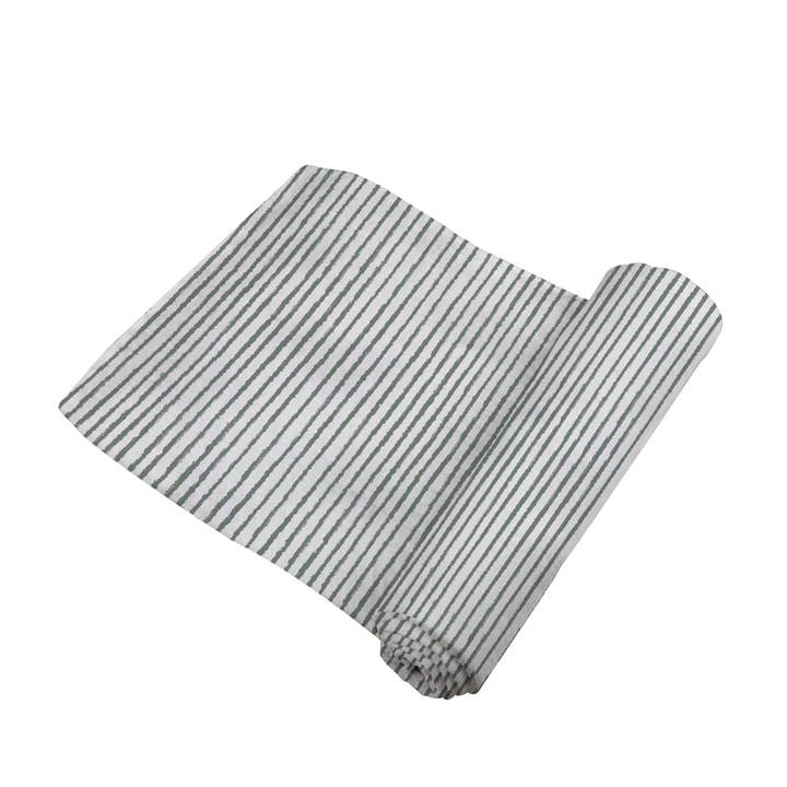 Newcastle Classics - Wholesale Swaddle - Baby - Sage Green Stripe Bamboo Swaddle