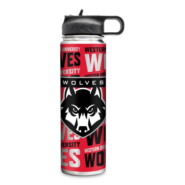 NCAA Western Oregon Wolves 22oz Stainless Steel Tumbler for wholesale by Rico Industries