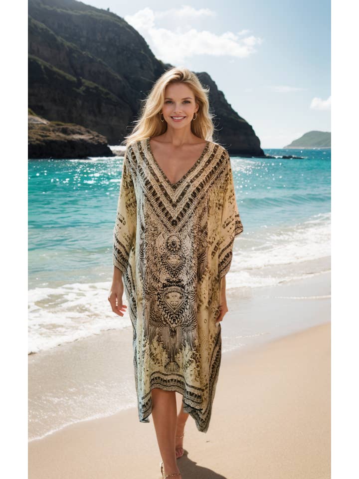 Kaftans that Bling - Wholesale Kaftan – Women's - Egyptian Long Silk Embellished Kaftan - Fashion Spectrum6