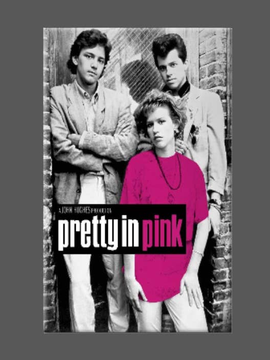 PRETTY IN PINK, imán, botón, espejo, película de los 80 para venta al por mayor de Ba Ba Buttons