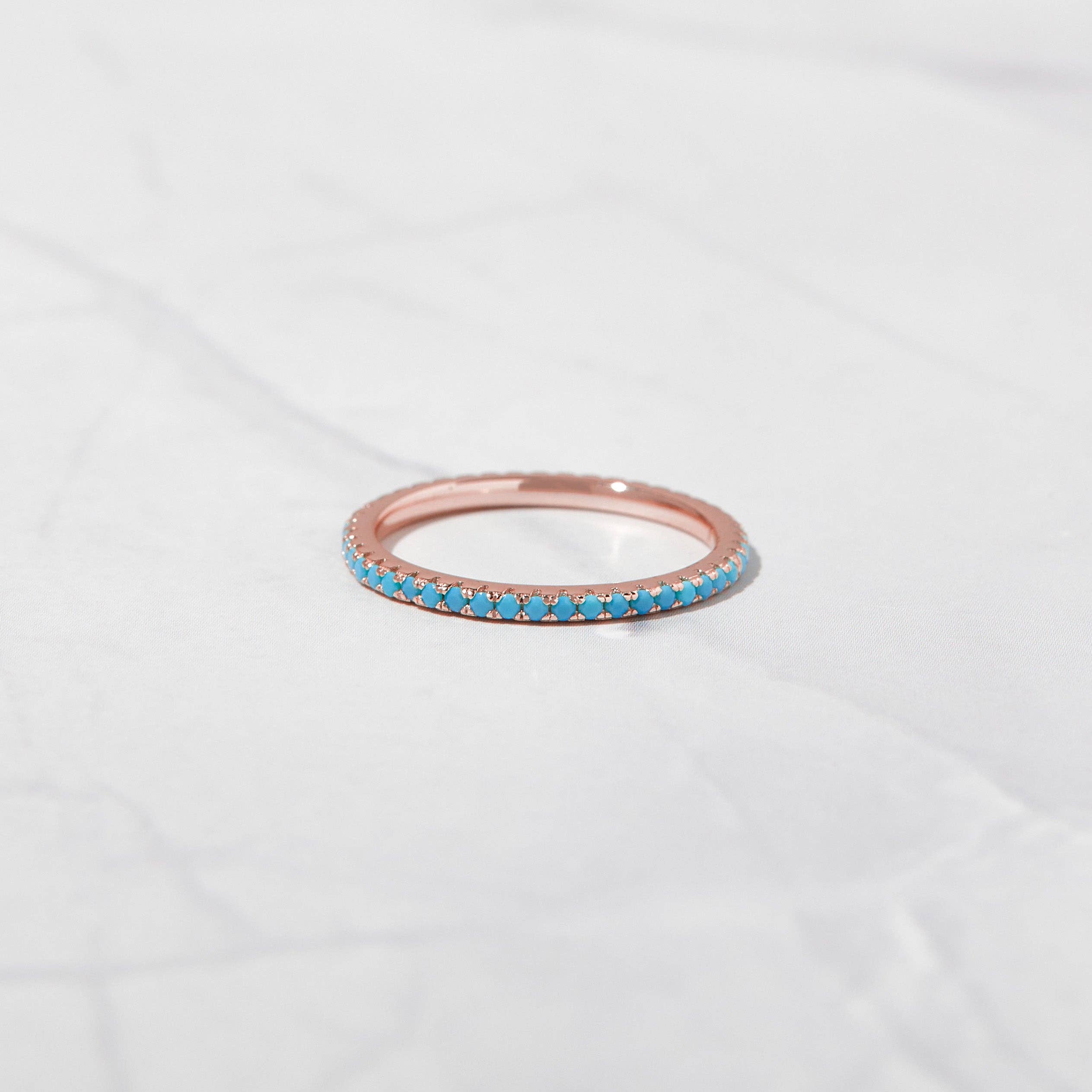 Sami Jewels - Vente Bague avec plusieurs pierres - Bague Turquoise Eternity3