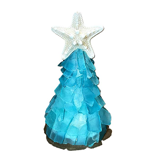 A SEAGLASS CREATION/SALTY SIGNS DESIGNS - Wholesale Christmas Decoration - 3D Seaglass Christmas Tree Box Set 3