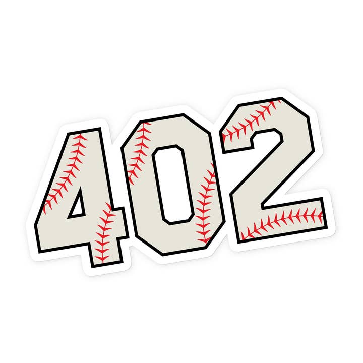 Nebraska 402 Honkbalsticker voor wholesale door The Cold Hearted Collective