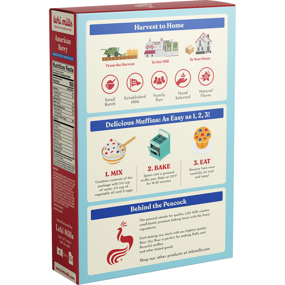 Lehi Mills - Wholesale Muffin Mix - American Berry Muffin Mix1