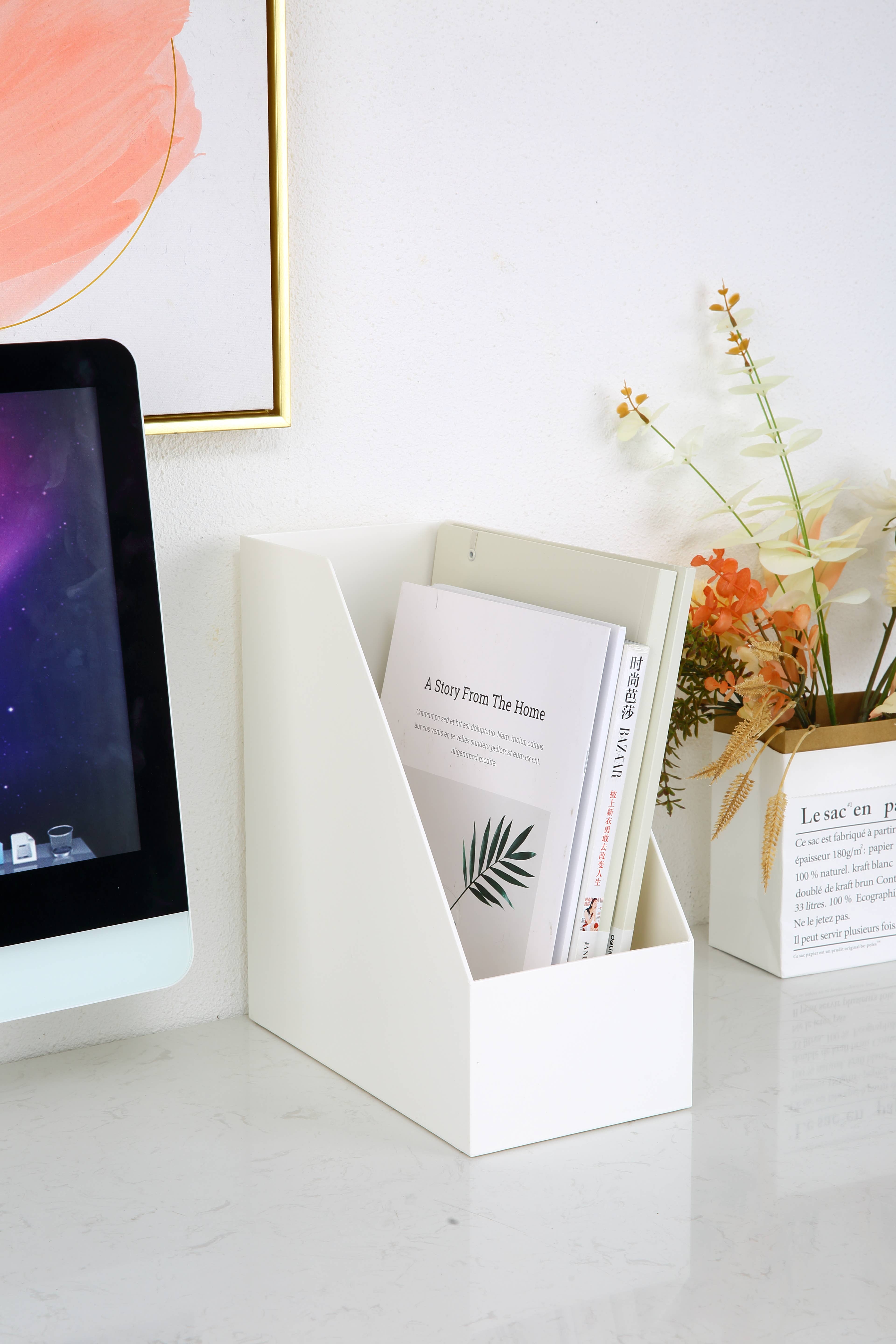 YBM HOME INC. - Wholesale Magazine Rack - Wide Plastic Magazine Holder2